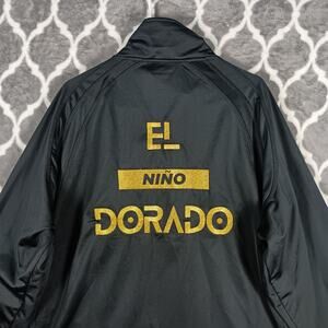 Jorge Chavez El Niño Dorado Boxing Team Jacket Men 2XL Black Gold Full Zip